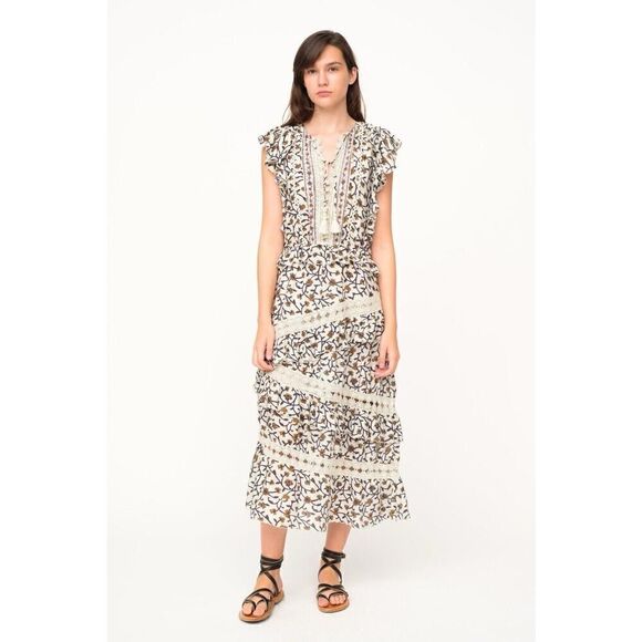 SEA NEW YORK ROSALIE PRINTED MAXI DRESS - CREMA sz 2 US - Picture 1 of 16
